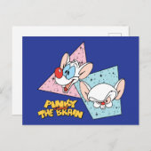 ピンクと脳 |レトロキャラクターグラフィックス ポストカード (正面/裏面)