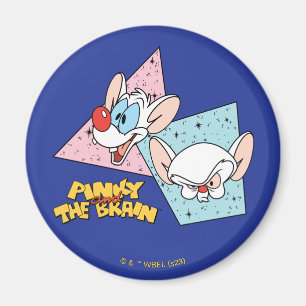 ピンクと脳 レトロキャラクターグラフィックス マグネット