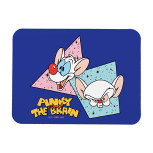 ピンクと脳 レトロキャラクターグラフィックス マグネット