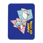 ピンクと脳 |レトロキャラクターグラフィックス マグネット (縦)