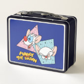 ピンクと脳 |レトロキャラクターグラフィックス メタルランチボックス (裏面)