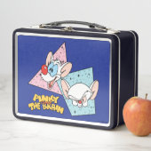 ピンクと脳 |レトロキャラクターグラフィックス メタルランチボックス (インサイチュ)