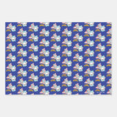 ピンクと脳 |レトロキャラクターグラフィックス ラッピングペーパーシート (正面2)