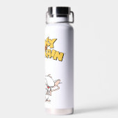 ピンクと脳 |ロゴの表示 ウォーターボトル (背面)