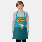 ピンクと脳 |ロゴの表示 エプロン (着用した状態)