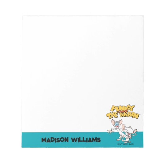 ピンクと脳 |ロゴの表示 ノートパッド (正面)