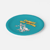 ピンクと脳 |ロゴの表示 ペーパープレート (アングル)