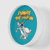 ピンクと脳 |ロゴの表示 壁時計 (傾斜)