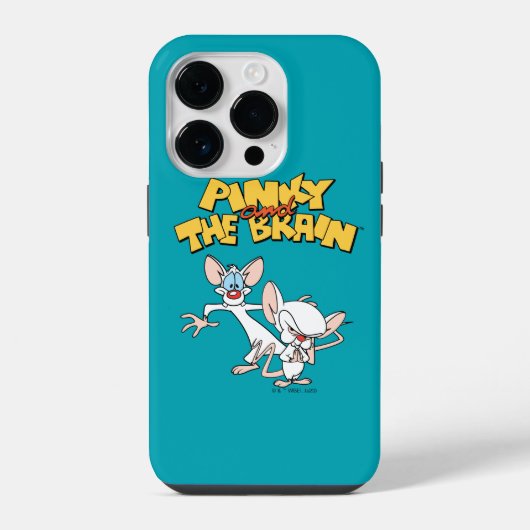 ピンクと脳 |ロゴの表示 iPhoneケース (裏面)