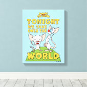 ピンクと脳 |世界を引き継ぐ キャンバスプリント (インサイチュ (ウッドフロア))