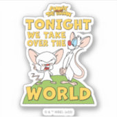 ピンクと脳 |世界を引き継ぐ シール (正面)