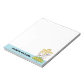 ピンクと脳 |世界を引き継ぐ ノートパッド (回転)