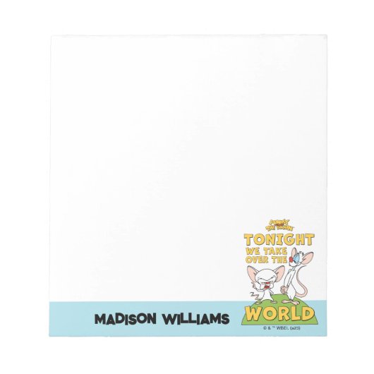 ピンクと脳 |世界を引き継ぐ ノートパッド (正面)