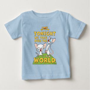 ピンクと脳  世界を引き継ぐ ベビーTシャツ