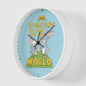 ピンクと脳 |世界を引き継ぐ 壁時計 (傾斜)