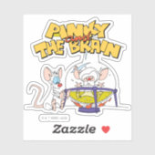 ピンクと脳 |研究室科学 シール (シート)