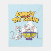 ピンクと脳 |研究室科学 フリースブランケット (正面)