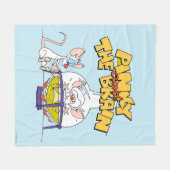 ピンクと脳 |研究室科学 フリースブランケット (正面(横))