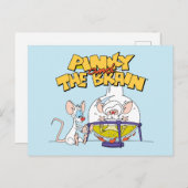 ピンクと脳 |研究室科学 ポストカード (正面/裏面)