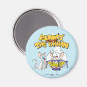 ピンクと脳 |研究室科学 マグネット (正面/裏面)