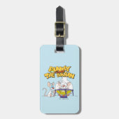 ピンクと脳 |研究室科学 ラゲッジタグ (正面縦)