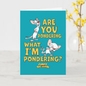 ピンクと脳 |考えてるのか? カード (黄色い花)