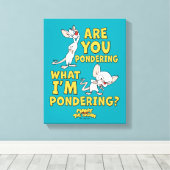 ピンクと脳 |考えてるのか？ キャンバスプリント (インサイチュ (ウッドフロア))