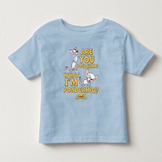ピンクと脳 |考えてるのか？ トドラーTシャツ (正面)