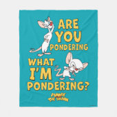 ピンクと脳 |考えてるのか? フリースブランケット (正面)