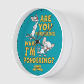 ピンクと脳 |考えてるのか? 壁時計 (傾斜)