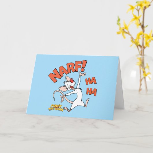 ピンクと脳 | Pinky "Narf!" カード (黄色い花)