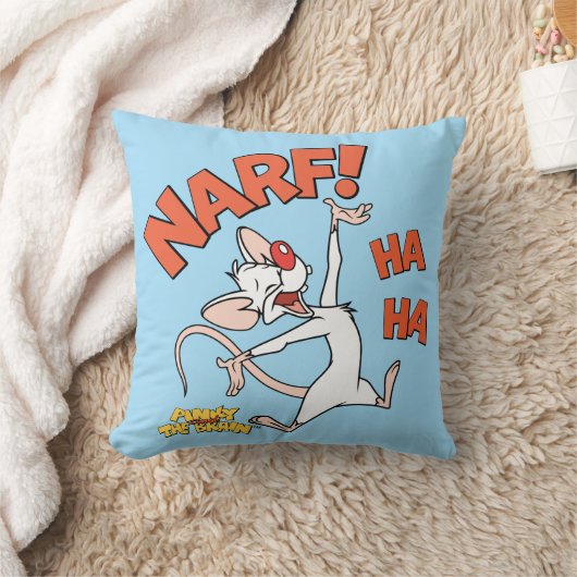 ピンクと脳 | Pinky "Narf!" クッション (ブランケット)