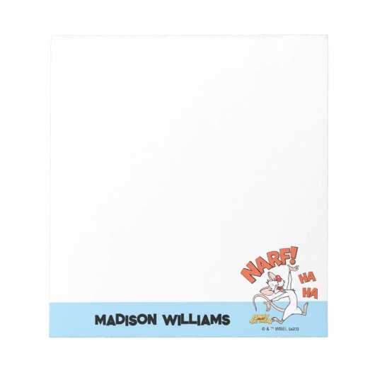 ピンクと脳 | Pinky "Narf!" ノートパッド (正面)