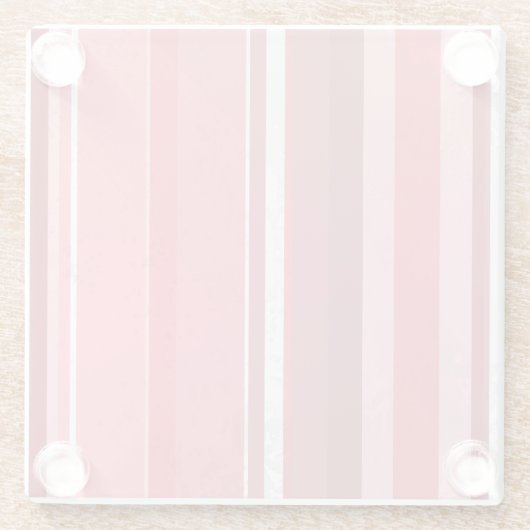 ピンクと臭いストライプ ガラスコースター (裏面)