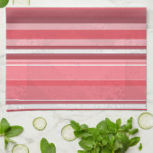 ピンクと臭いストライプ キッチンタオル (折り畳み)