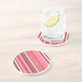 ピンクと臭いストライプ コースター (側面)