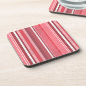 ピンクと臭いストライプ コースター (左側)