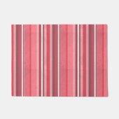 ピンクと臭いストライプ ドアマット (正面)