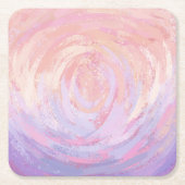 ピンクと臭い スクエアペーパーコースター (正面)