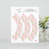 ピンクと花のカップケーキの包み、カップケーキの包み (スタンド正面)