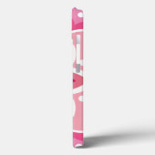 ピンクと花柄のデザイン Case-Mate iPhoneケース (裏面 / 左)