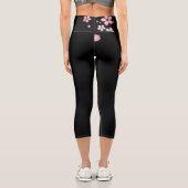 ピンクと花 カプリレギンス (裏面)