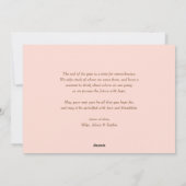 ピンクと茶色のオーナメントメリークリスマスフォト シーズンカード (裏面)