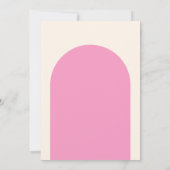 ピンクと茶色のクマの赤ちゃんシャワー 招待状 (裏面)