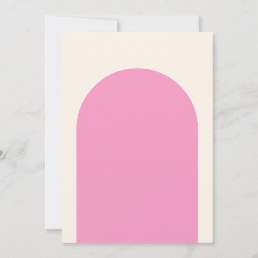 ピンクと茶色のクマの赤ちゃんシャワー 招待状 (裏面)