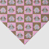 ピンクと茶色のゾウの水玉模様 薄葉紙 (詳細)