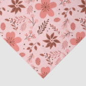 ピンクと茶色のフローラ離れのクリスマス 薄葉紙 (詳細)