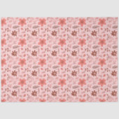 ピンクと茶色のフローラ離れのクリスマス 薄葉紙 (正面)