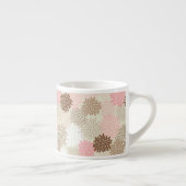 ピンクと茶色のムームパターン エスプレッソカップ (右)