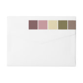 ピンクと茶色のモダンカラーブロック ラップアラウンドラベル (裏面)